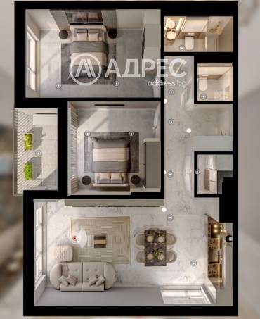 Тристаен апартамент, София, Манастирски ливади - изток, 671294, Снимка 1