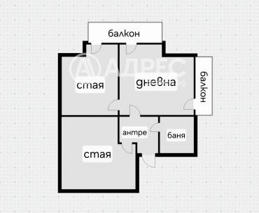 Тристаен апартамент, София, Дружба 1, 701295, Снимка 1
