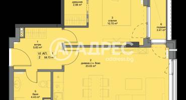 Двустаен апартамент, София, Кръстова вада, 646298, Снимка 2