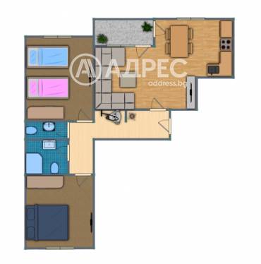 Тристаен апартамент, Русе, Възраждане, 478299, Снимка 2