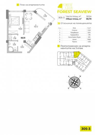 Двустаен апартамент, Варна, к.к. Чайка, 631301, Снимка 1