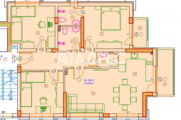 Многостаен апартамент, Благоевград, Освобождение, 679301, Снимка 2