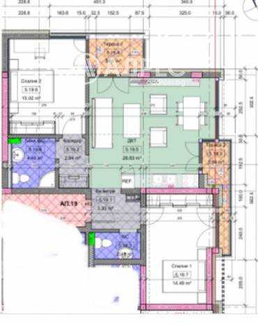 Тристаен апартамент, София, Витоша, 677303, Снимка 1