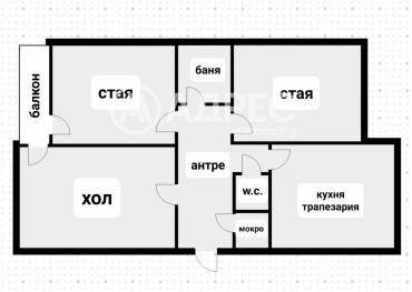 Тристаен апартамент, София, Хаджи Димитър, 619305, Снимка 1