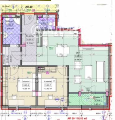 Тристаен апартамент, София, Витоша, 677305, Снимка 1