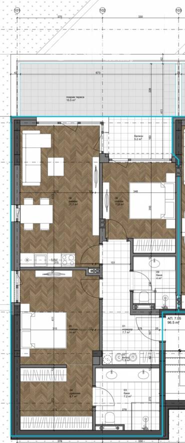Тристаен апартамент, Варна, к.к. Св.Св. Константин и Елена, 697305, Снимка 1