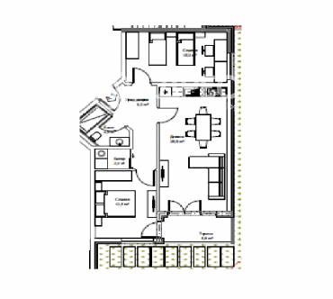 Тристаен апартамент, Варна, Бриз, 667308, Снимка 1