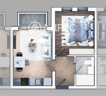 Двустаен апартамент, София, Зона Б 19, 678308, Снимка 1