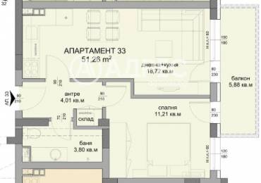 Двустаен апартамент, Бургас, Сарафово, 652309, Снимка 1