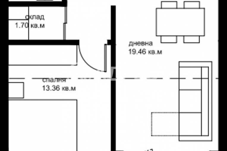 Двустаен апартамент, Варна, Трошево, 687313, Снимка 8