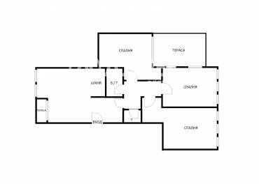 Тристаен апартамент, Варна, Лятно кино Тракия, 665315, Снимка 1