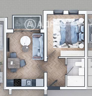 Двустаен апартамент, София, Зона Б 19, 678316, Снимка 1