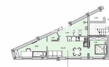 Двустаен апартамент, Варна, м-ст Акчелар, 652317, Снимка 1