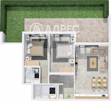 Тристаен апартамент, Пловдив, Прослав, 688317, Снимка 1