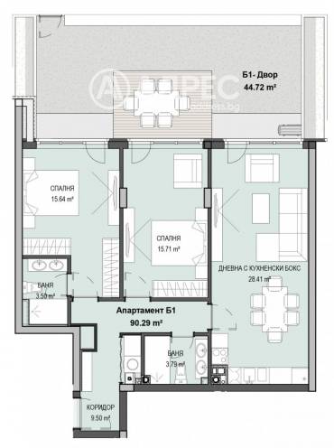 Тристаен апартамент, София, Кръстова вада, 673318, Снимка 1