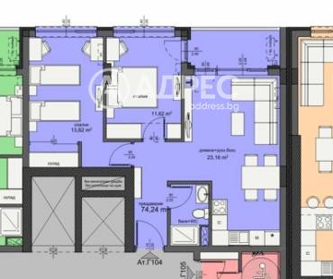 Тристаен апартамент, Бургас, Изгрев, 676319, Снимка 1