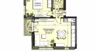 Двустаен апартамент, Варна, Изгрев, 670321, Снимка 4