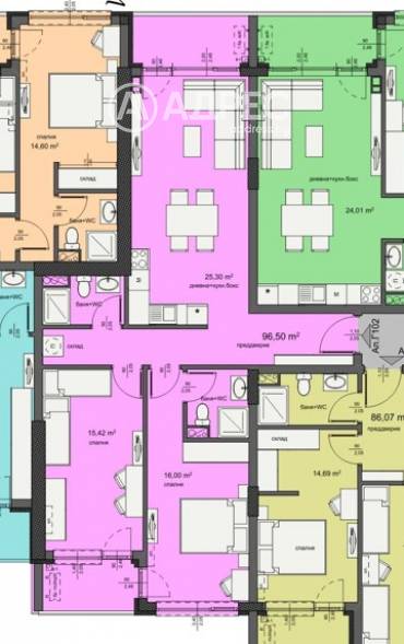 Тристаен апартамент, Бургас, Изгрев, 676322, Снимка 1