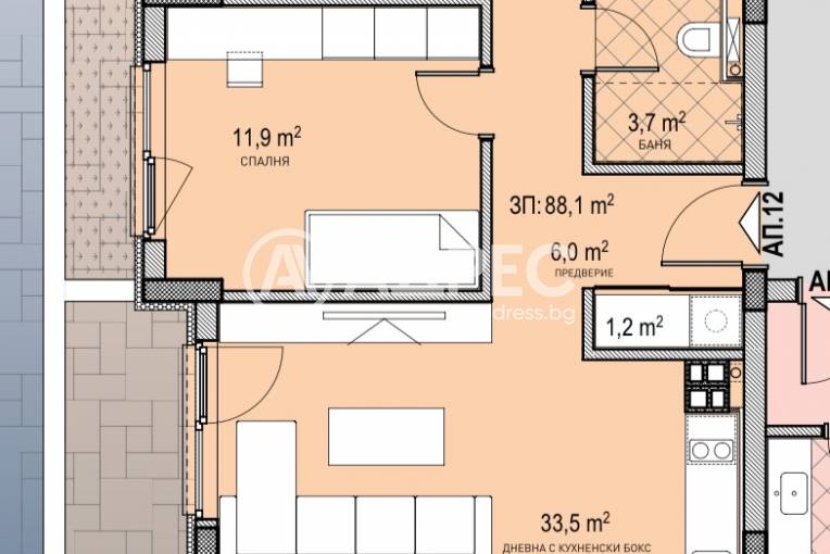 Тристаен апартамент, София, Овча купел 2, 686323, Снимка 2
