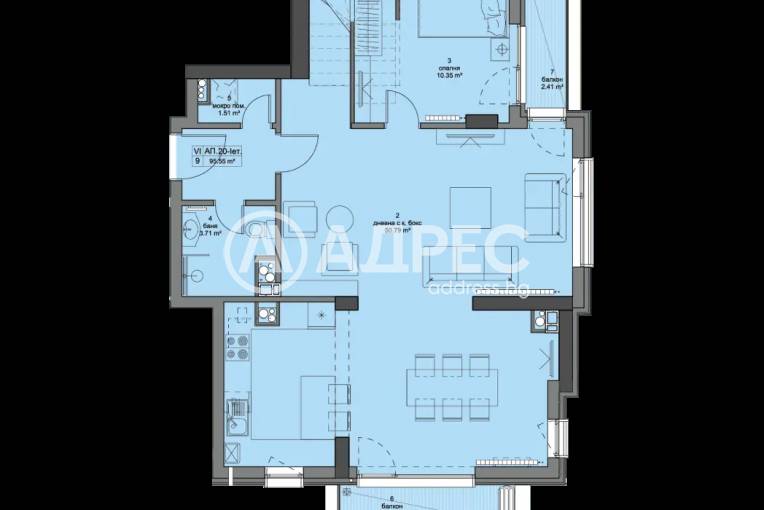 Многостаен апартамент, София, Кръстова вада, 646324, Снимка 1