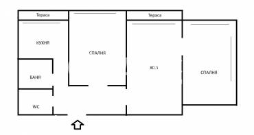 Тристаен апартамент, София, Славия, 701326, Снимка 1