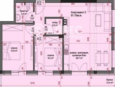 Тристаен апартамент, Стара Загора, Център, 680327, Снимка 1