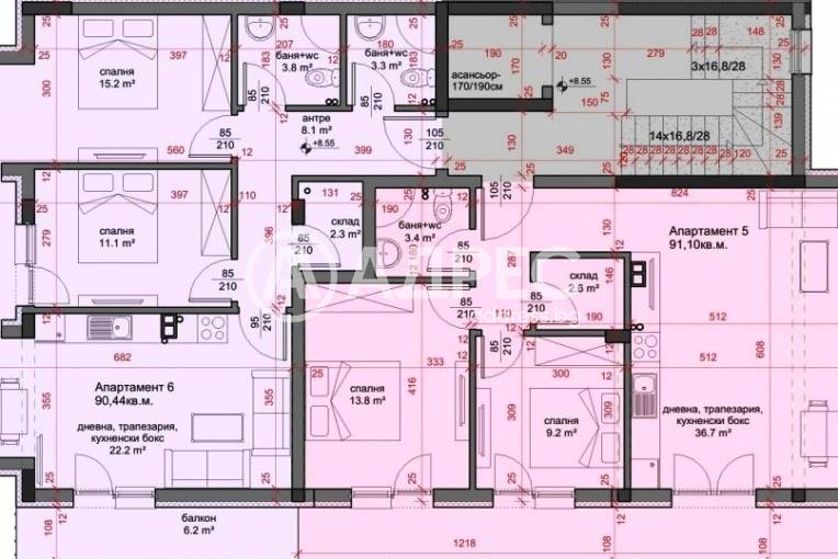 Тристаен апартамент, Стара Загора, Център, 680327, Снимка 2