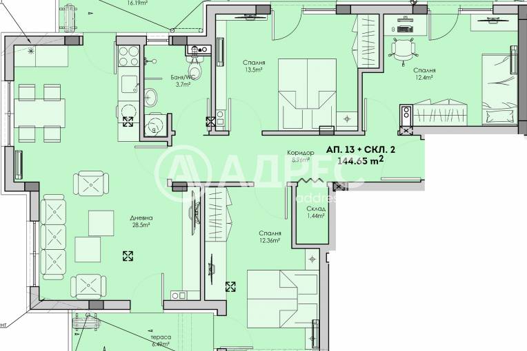 Многостаен апартамент, Бургас, Сарафово, 681327, Снимка 2