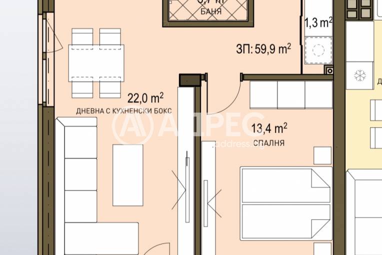 Двустаен апартамент, София, Овча купел 2, 686329, Снимка 2