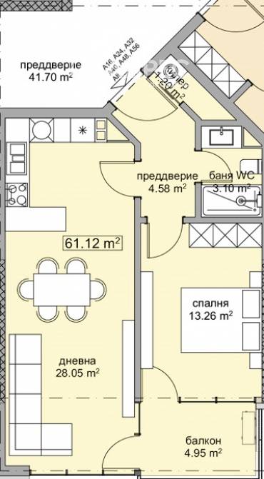 Двустаен апартамент, Варна, м-ст Траката, 686330, Снимка 1
