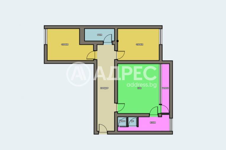 Тристаен апартамент, София, Света троица, 690330, Снимка 1