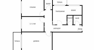 Тристаен апартамент, Варна, Кайсиева градина, 687331, Снимка 1
