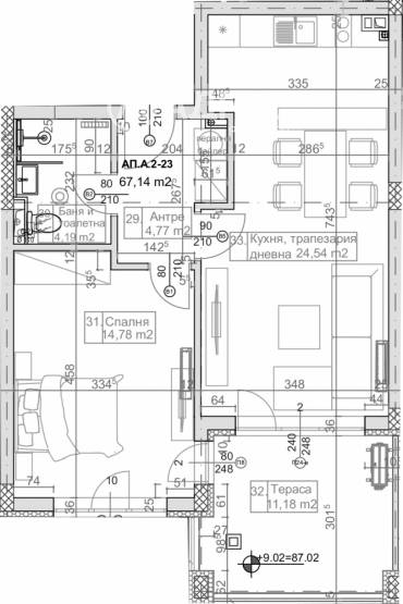 Двустаен апартамент, Варна, к.к. Слънчев ден, 644333, Снимка 1