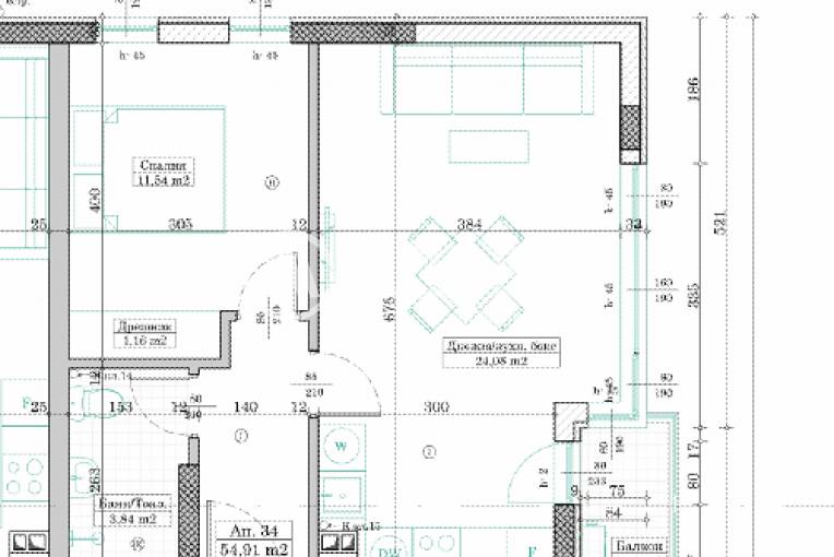 Двустаен апартамент, Варна, Левски, 605334, Снимка 4