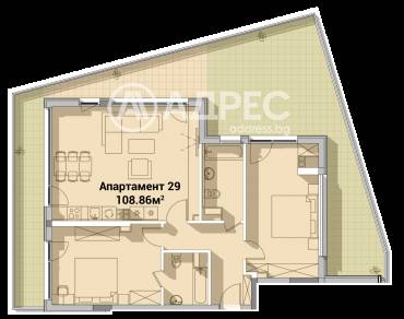 Тристаен апартамент, София, Полигона, 666336, Снимка 1