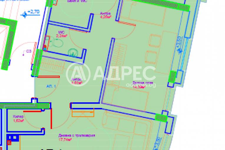 Тристаен апартамент, Монтана, Малка Кутловица, 702337, Снимка 2