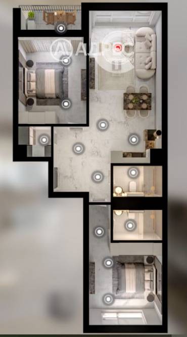 Тристаен апартамент, София, Манастирски ливади - изток, 670338, Снимка 1