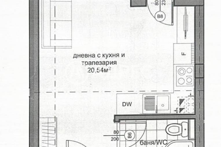 Едностаен апартамент, Варна, Владислав Варненчик, 692338, Снимка 2