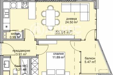 Двустаен апартамент, Варна, м-ст Траката, 686340, Снимка 1