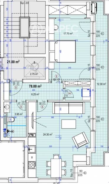 Тристаен апартамент, София, Център, 655341, Снимка 1