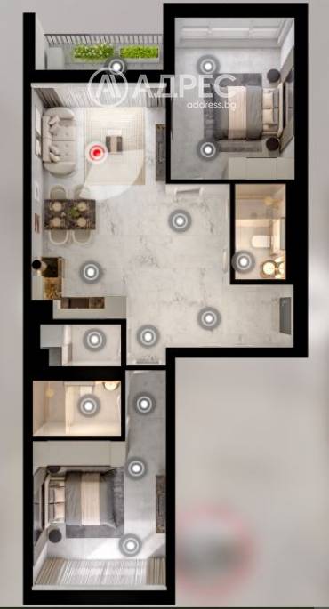 Тристаен апартамент, София, Манастирски ливади - изток, 670341, Снимка 1