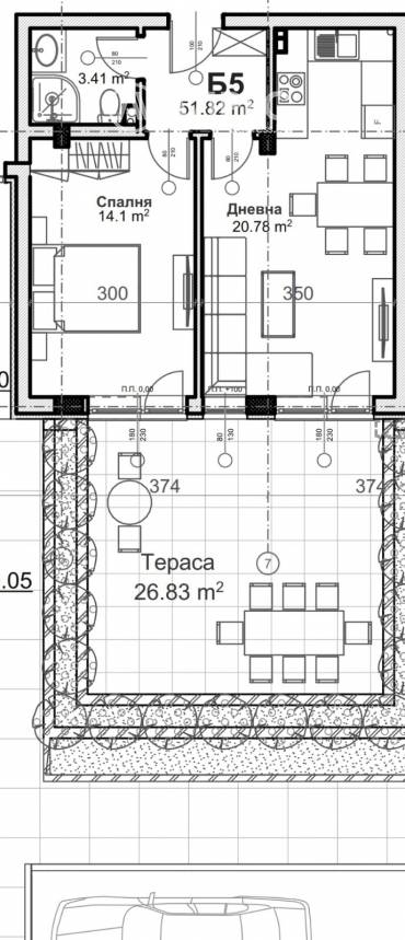 Двустаен апартамент, Пловдив, Христо Смирненски, 690342, Снимка 1