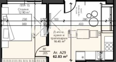 Двустаен апартамент, Бургас, Сарафово, 681343, Снимка 2