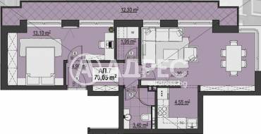 Двустаен апартамент, София, Център, 655344, Снимка 1