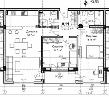 Тристаен апартамент, Пловдив, Христо Смирненски, 690344, Снимка 1