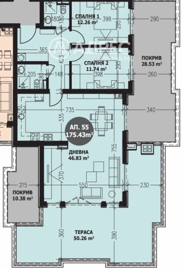 Тристаен апартамент, София, Витоша, 660346, Снимка 1