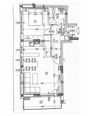 Двустаен апартамент, София, Борово, 683346, Снимка 1