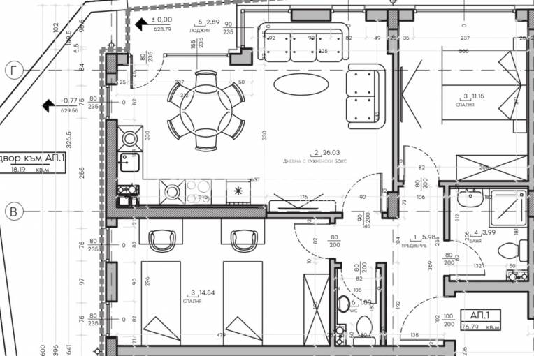 Тристаен апартамент, София, Малинова Долина, 660347, Снимка 1