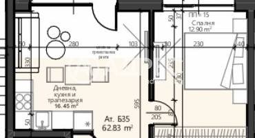 Двустаен апартамент, Бургас, Сарафово, 681348, Снимка 2