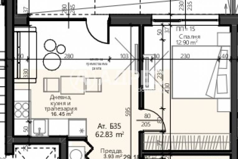 Двустаен апартамент, Бургас, Сарафово, 681348, Снимка 2